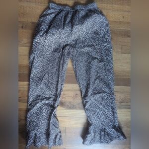 Bees and Bones Petal Pushers Pants Ruffle Cotton Floral Fabric